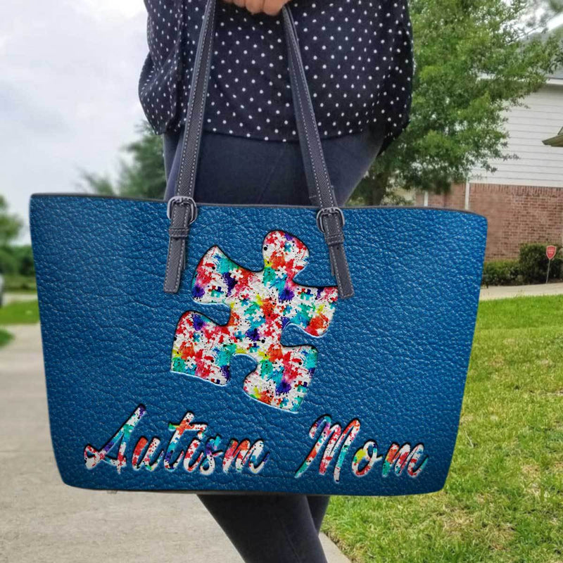 Autism Leather Bag: Autism Mom