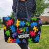 Autism Leather Bag: Love Need No Words