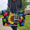 Autism Leather Bag: In a world full of roses be a sunflower