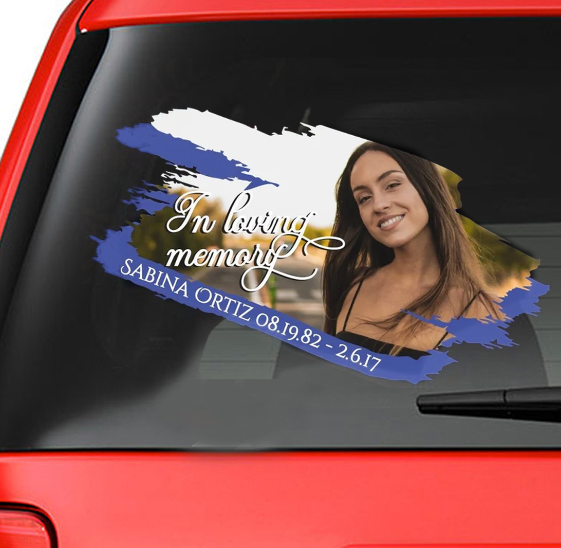 Custom Personalized Memory Sticker Decal Car : In Loving Memory