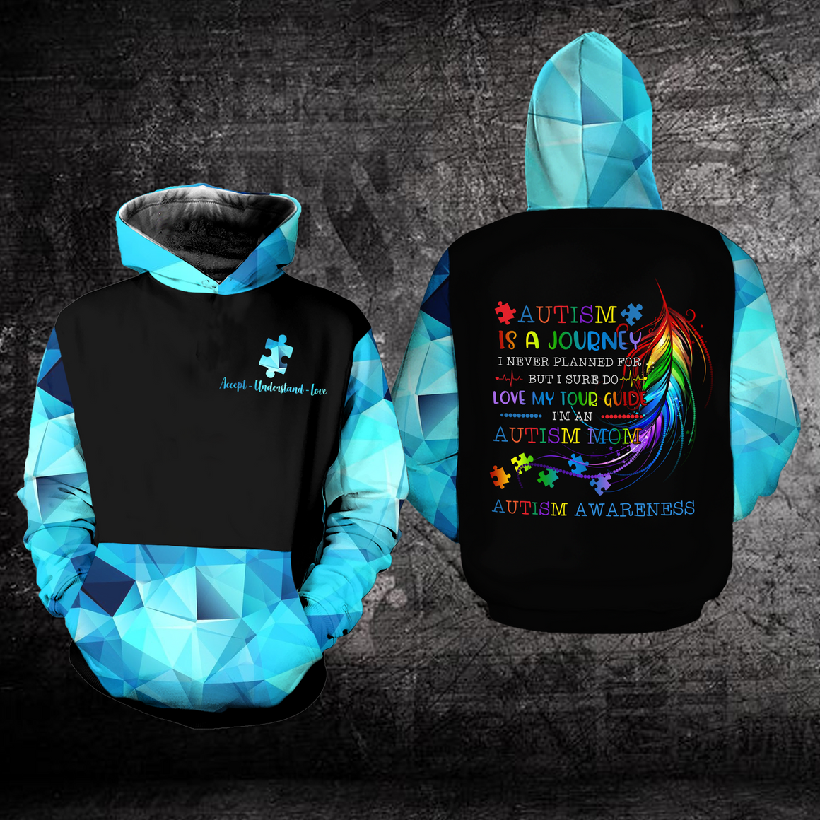 Autism Awareness Mom Hoodie Full Print Shirt : Autism Is A Journey