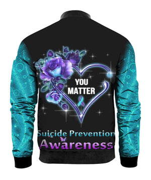 Suicide Prevention Awareness Full Print : No Story Should End Too Soon Heart You Matter