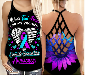 Suicide Awareness Criss Cross Tank Top Summer : My Brother