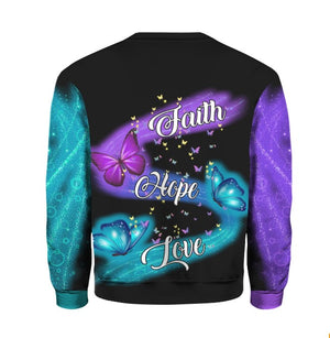 Suicide Prevention Awareness Hoodie : Faith Hope Love