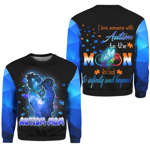 Autism Awareness Hoodie Full Print : I Love someone With Autism