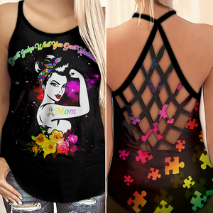 Autism Awareness Criss Cross Tank Top : Don't Jugde