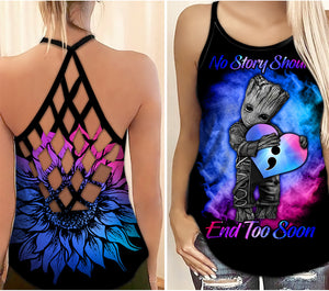 Suicide Awareness Criss Cross Tank Top Summer: No Story Should End Too Soon