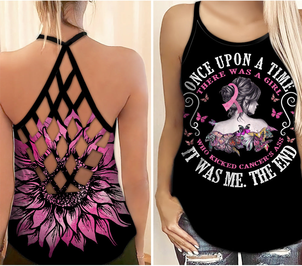 Breast Cancer Awareness Criss Cross Tank Top Summer: Once Upon A Time