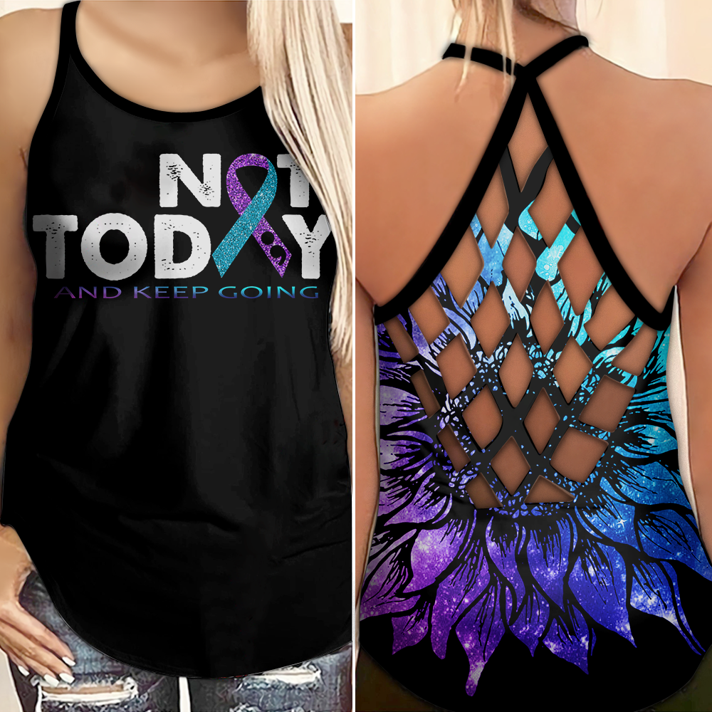 Suicide Awareness Criss Cross Tank Top Summer: Not Today