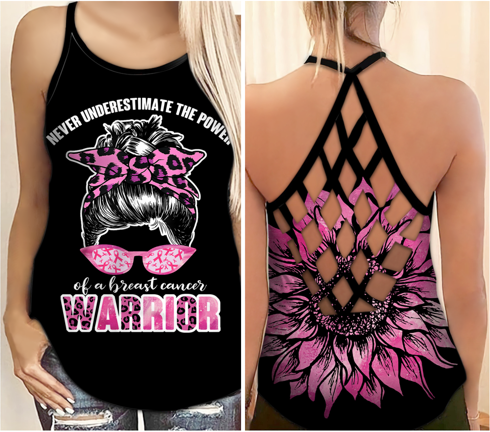 Breast Cancer Awareness Criss Cross Tank Top Summer: Never underestimate