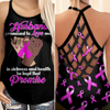 Breast Cancer Awareness Criss Cross Tank Top Summer: My husband promised to love me 2708
