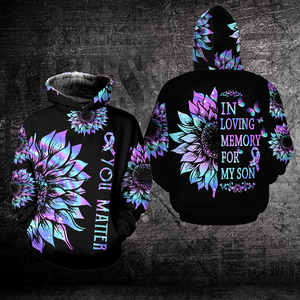 Suicide Prevention Awareness Hoodie For Women For Men : In Loving Memory For My Son 2708