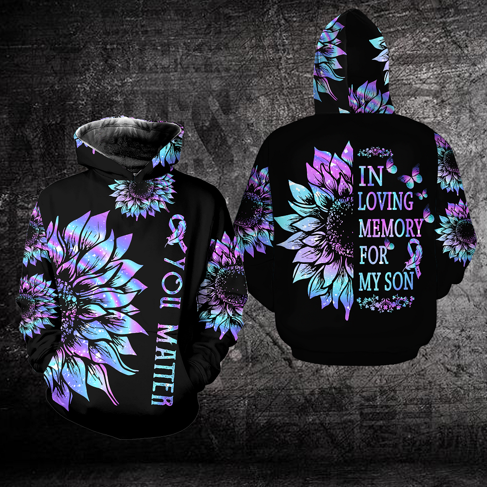 Suicide Prevention Awareness Hoodie For Women For Men : In Loving Memory For My Son 2708