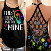 Autism Awareness Criss Cross Tank Top : This little light of mine 2508