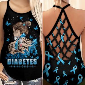 Diabetes Awareness Criss Cross Tank Top Summer: Successful enough