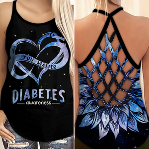 Diabetes Awareness Criss Cross Tank Top Summer: You matter