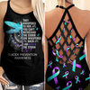 Suicide Awareness Criss Cross Tank Top Summer:  They whispered to her 20083