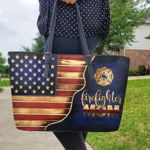 Firefighter Mom Leather Bag