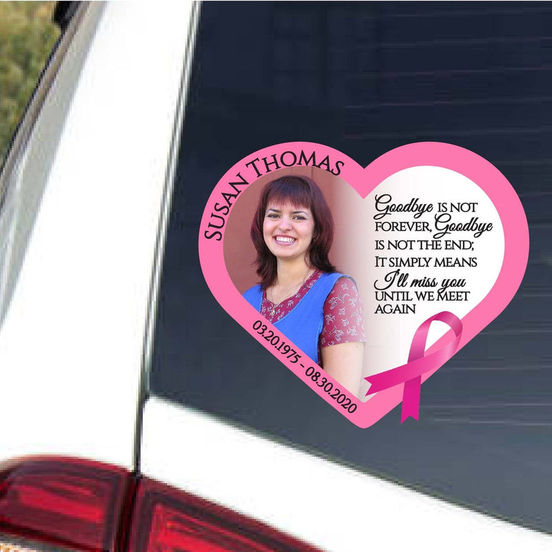 Personalized Photo Name  Heart Sticker : I'll Miss You Until We Meet Again