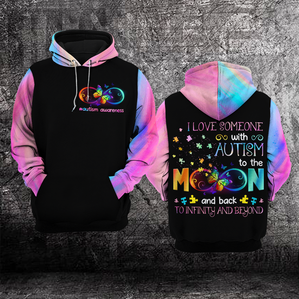 Autism Awareness Hoodie Full Print : I love someone 1211