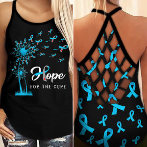 Diabetes Awareness Criss Cross Tank Top Summer: Hope for the cure 2109