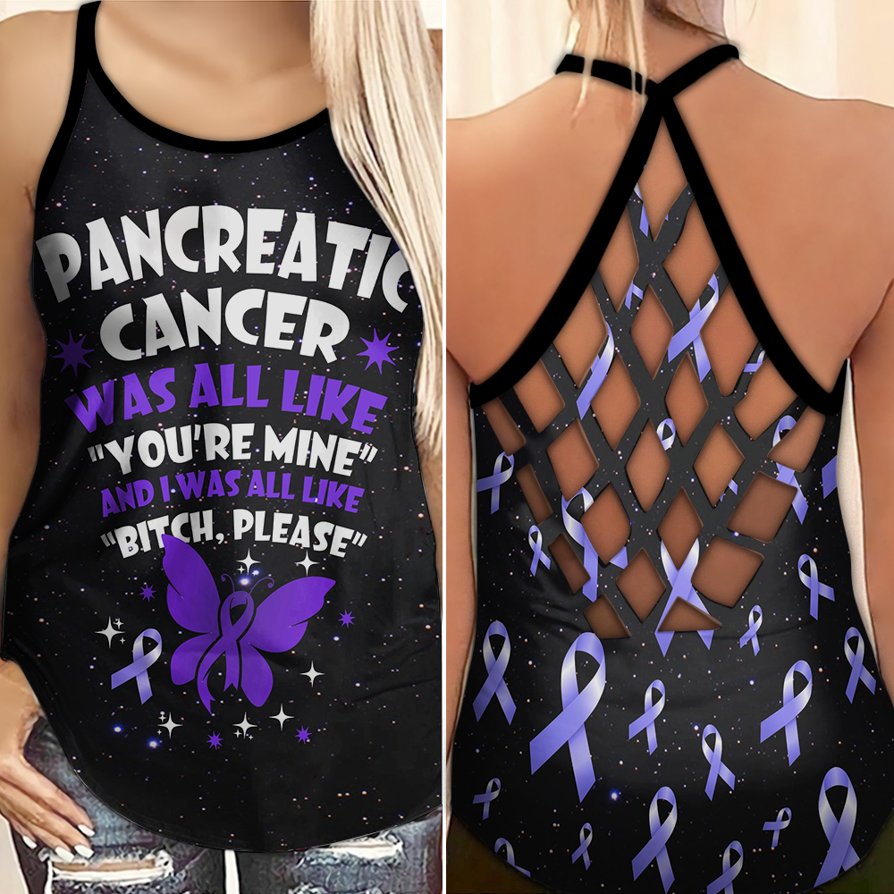 Pancreatic Awareness  Criss Cross Tank Top Summer:  Was All Like