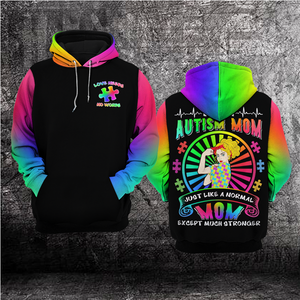 Autism Awareness Hoodie Full Print : Autism mom 1211