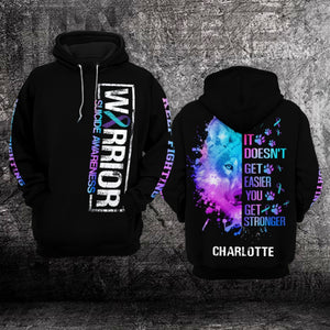 Personalized Suicide Awareness Hoodie 3D For Women For Men : Warrior Suicide Awareness