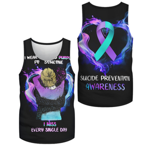 Suicide Prevention Awareness Hoodie For Women For Men : I Wear Teal And Purple For Someone I miss Every Single Day