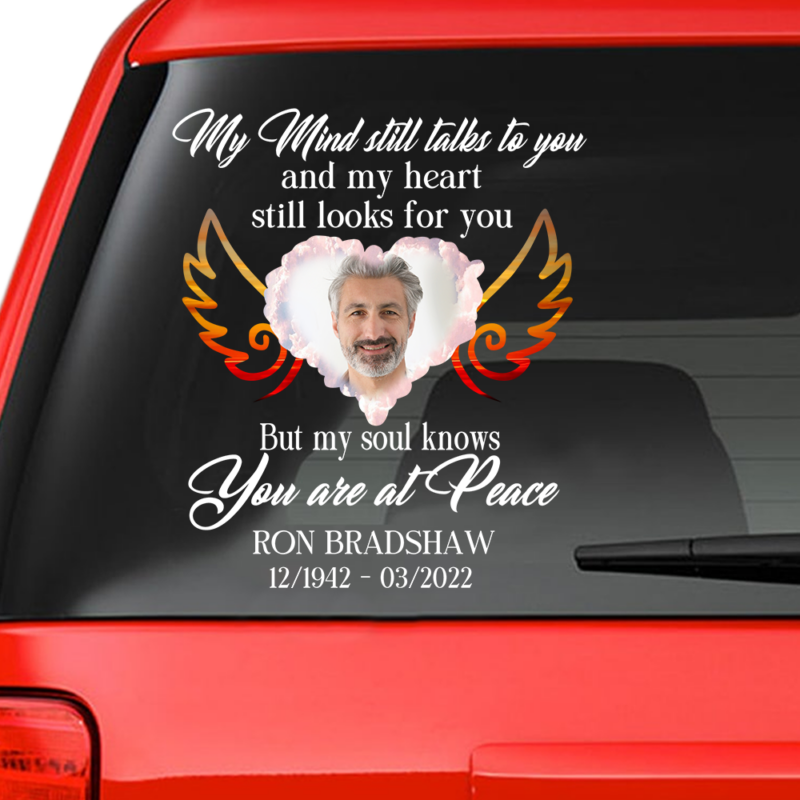 Custom In Loving Memory Sticker Memory Decal Car : My Soul Knows you Are at Peace