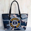 Proud Navy Mom Leather Bag