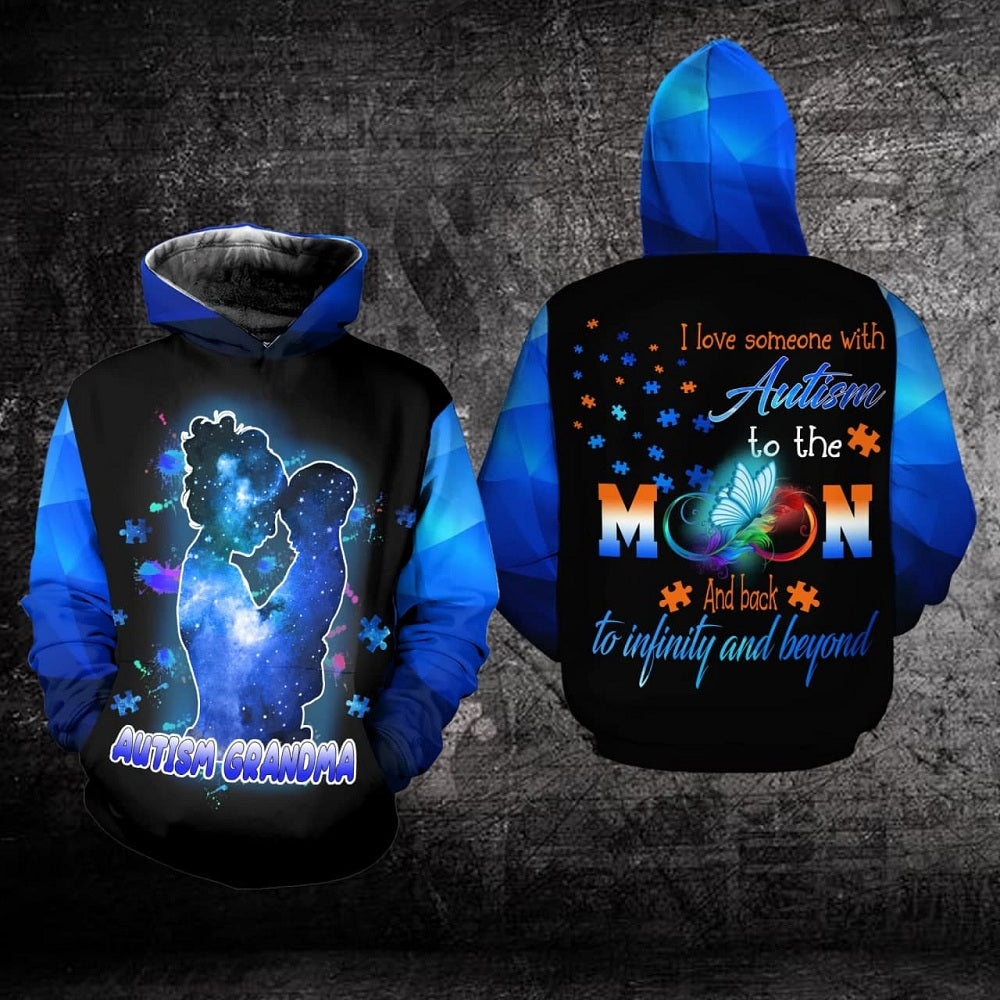 Autism Awareness Hoodie Full Print : Autism Grandma