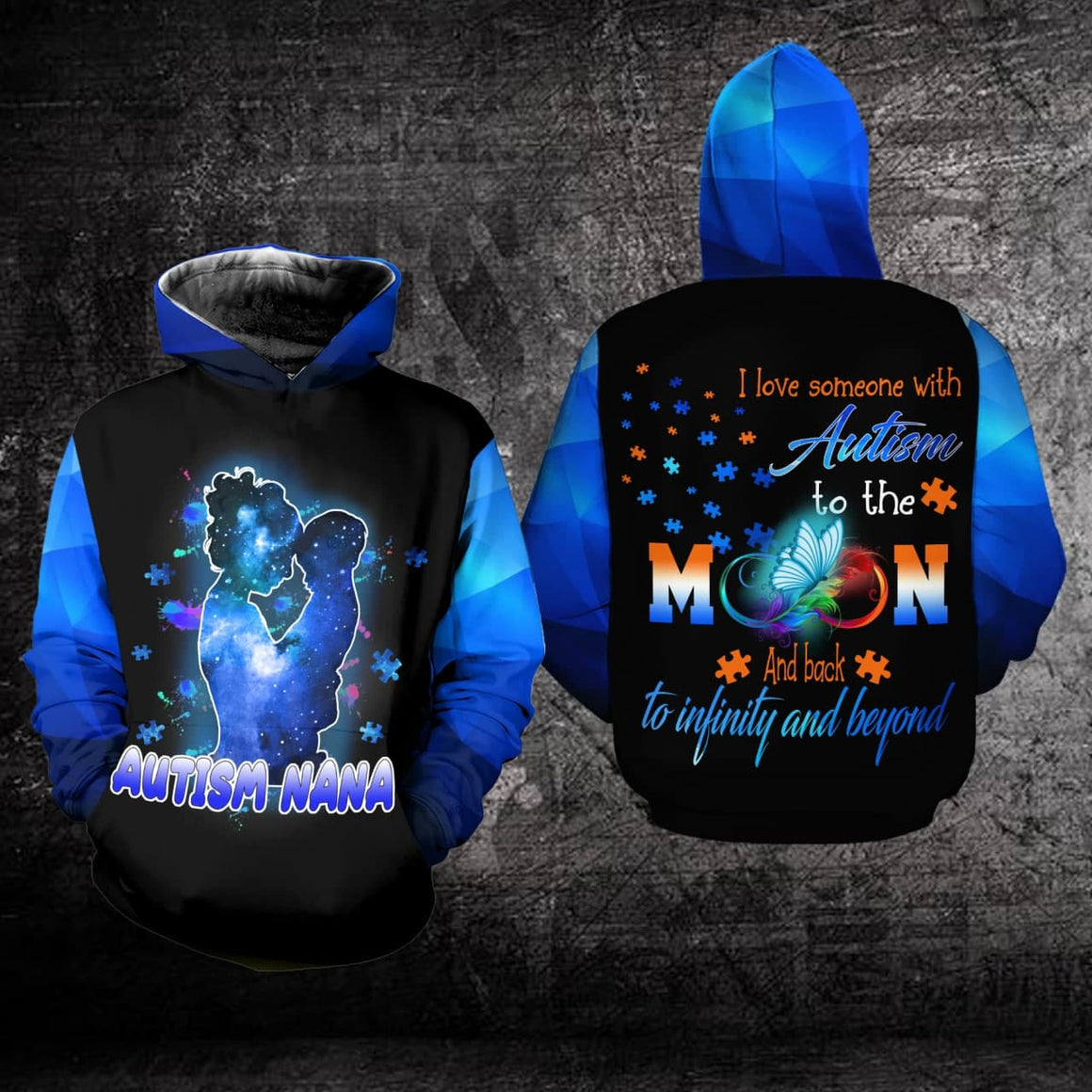 Autism Awareness Hoodie Full Print : Autism Nana