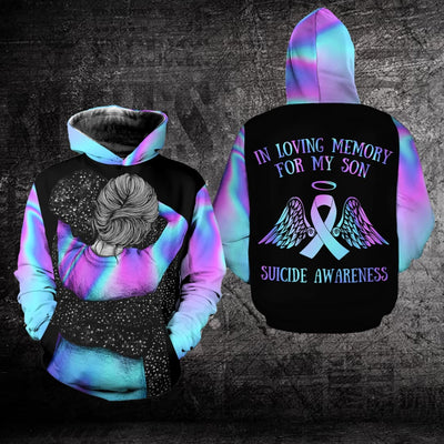 Suicide Prevention Awareness Hoodie For Women For Men : In Loving Memory For My Son