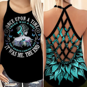 Ovarian Cancer Awareness Criss Cross Tank Top Summer: Once Upon A Time