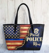 Police Leather Bag : Proud Police Mom