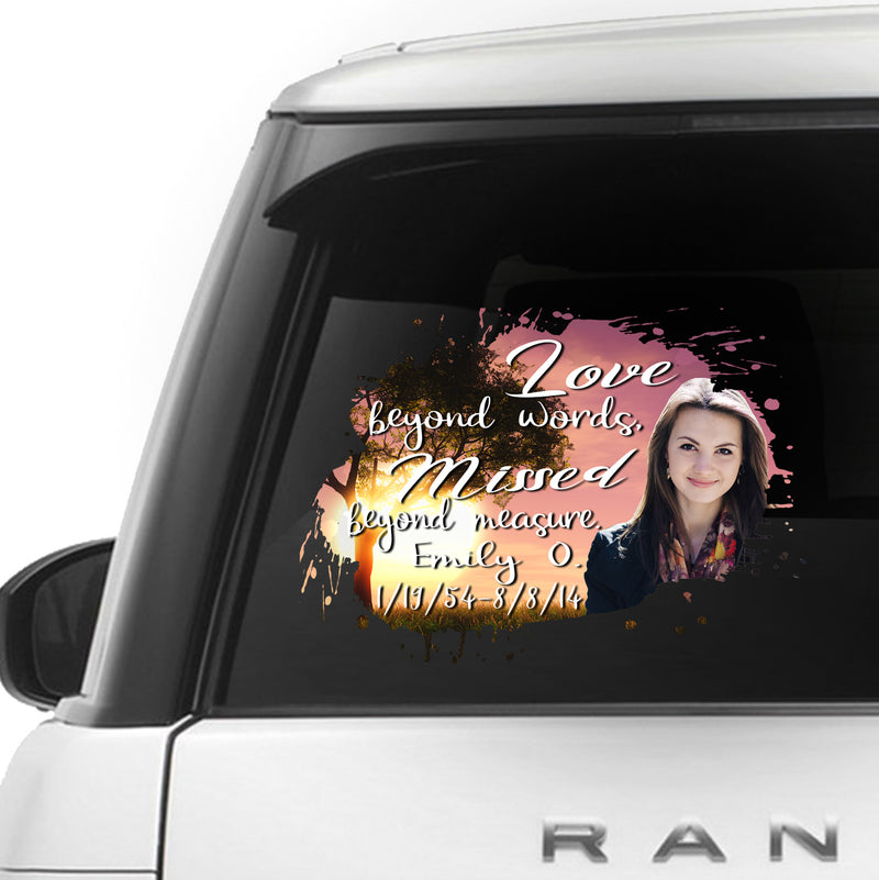 Personalized Dates-Name-Photo Sticker: Forever in my Heart