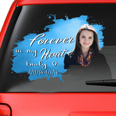 Custom In Loving Memory Sticker Personal Memory Decal Car : Forever In My Heart Memorial Sticker Car