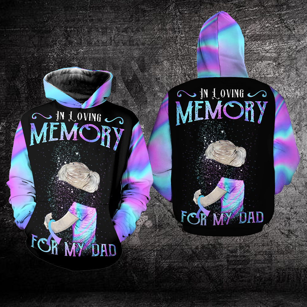 Suicide Prevention Awareness Hoodie Full Print : In Loving Memory For My Dad
