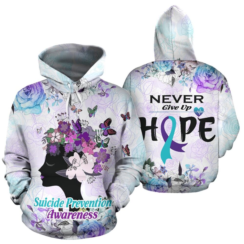 Suicide Prevention Awareness Hoodie For Women For Men : Never Give Up Hope
