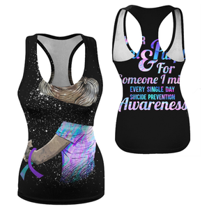 I Wear Teal Purple For Someone Suicide Prevention Awareness Hoodie, Zip Hoodie Tank Top T-shirt for Women For men