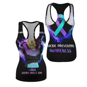 Suicide Prevention Awareness Hoodie For Women For Men : I Wear Teal And Purple For Someone I miss Every Single Day