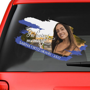 Custom Personalized Memory Sticker Car Memory Decal Car : In Loving Memory