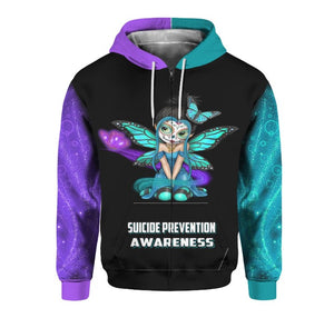 Suicide Prevention Awareness Hoodie : Faith Hope Love